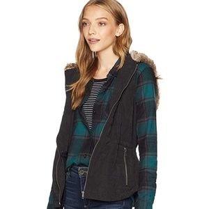 Jack by BB Dakota Hey - Ya Vest w/ Faux Fur Hood